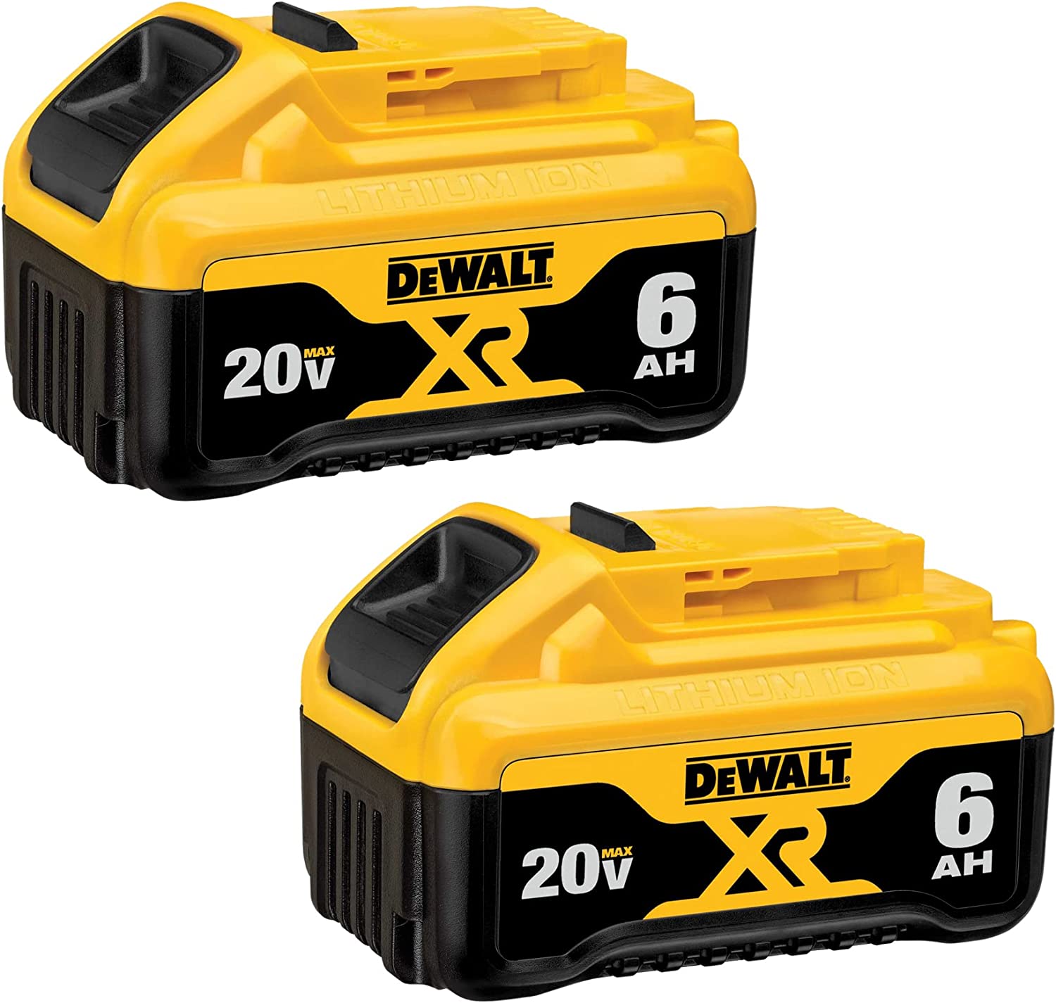 DeWalt DCB206-2 Lot de 2 batteries Li-Ion 20 V Max Premium XR 6,0 Ah