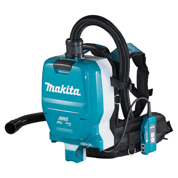 Makita DVC265ZXU 18Vx2 LXT Backpack Vacuum Cleaner with AWS (2.0 L) (Bare Tool)