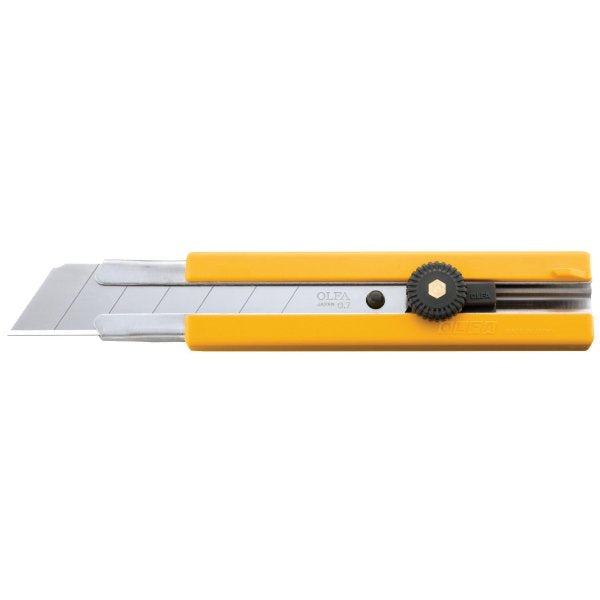 Couteau utilitaire à cliquet Olfa 25 mm avec insert en caoutchouc (H-1)