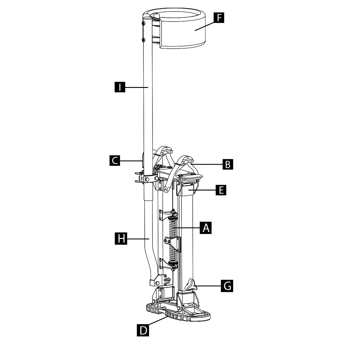 Metaltech BuildMan Grade Drywall Stilts Replacement Parts