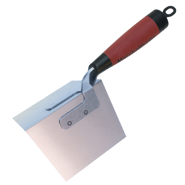 Marshalltown Paleta para esquinas exteriores de 5 x 3-3/4" con mango DuraSoft
