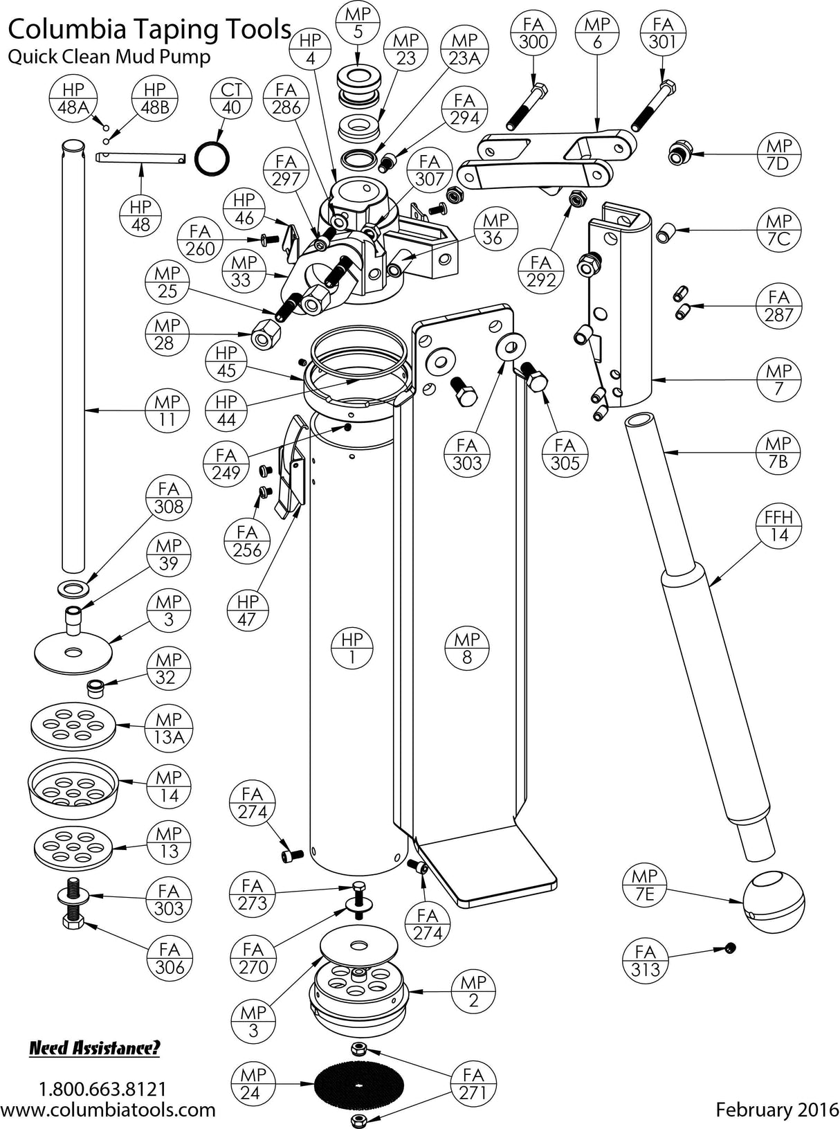 Columbia Hot Mud Pump Repair Parts