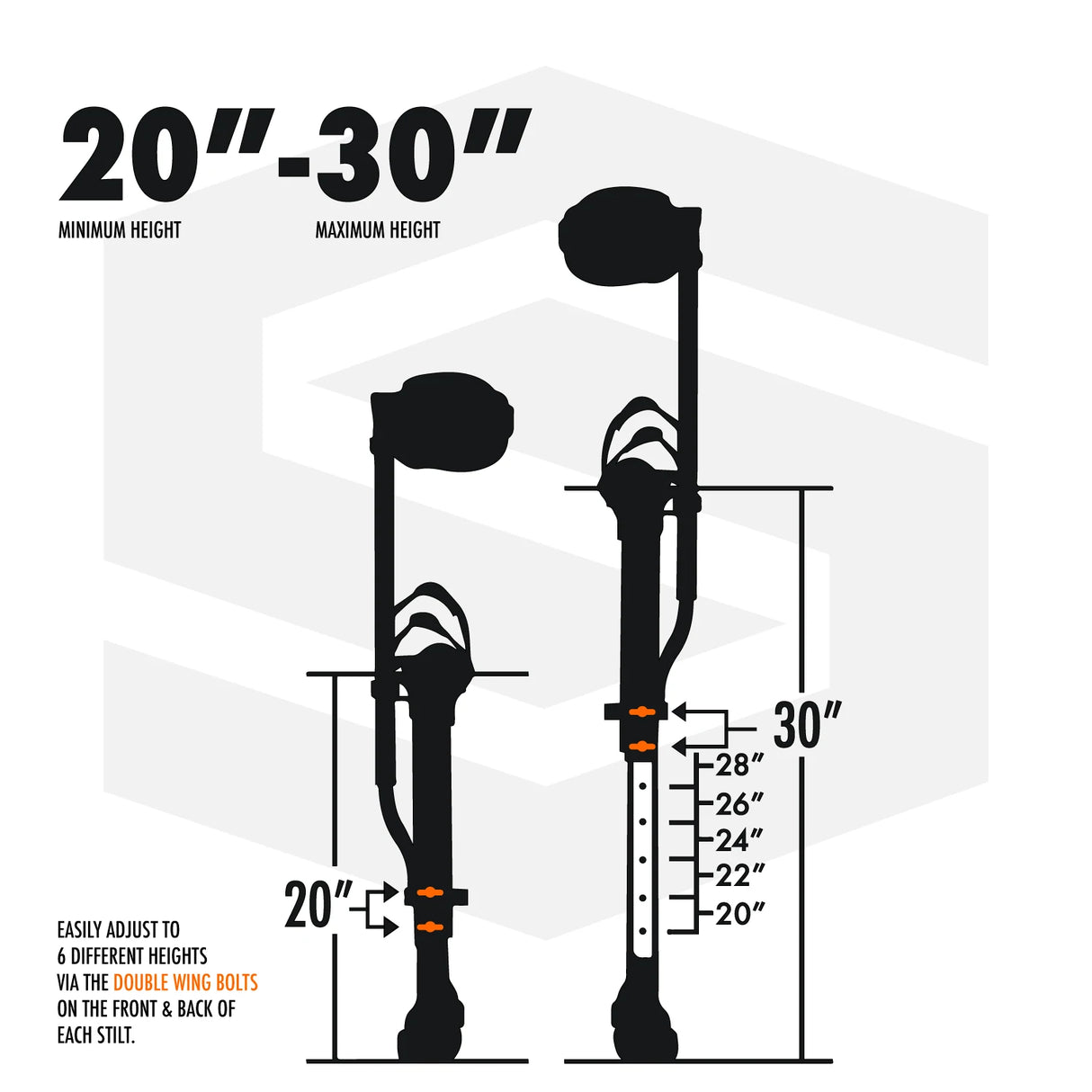 SurPro S1 Single Sided Aluminum Drywall Stilts