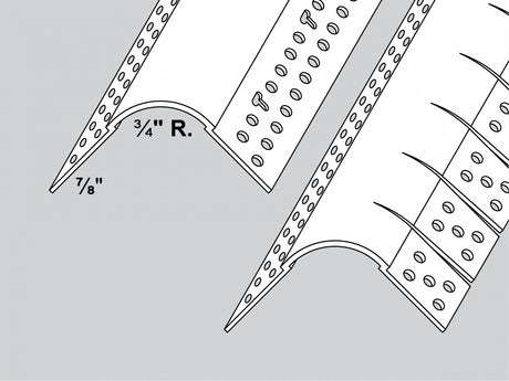 Trim-Tex ¾" R. Grand bourrelet d'angle arrondi et passage d'arche