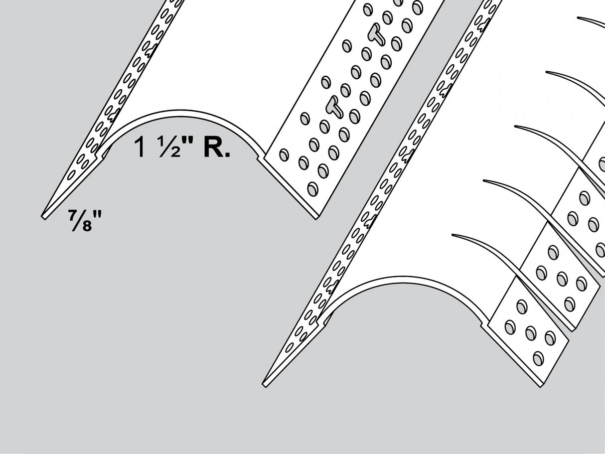 Trim-Tex 1 ½" Jumbo Bullnose Renfort d'angle extérieur et arche