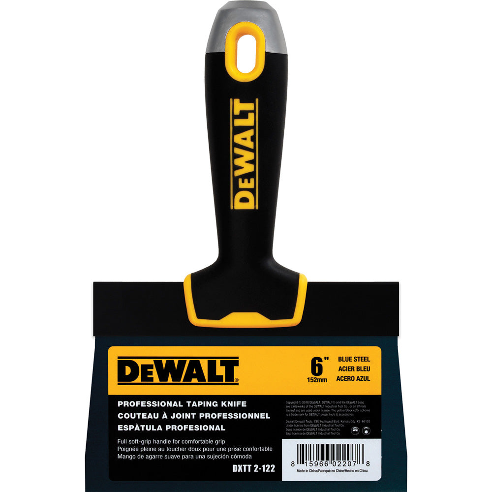 DeWalt Blue Steel Finishing Knife - Soft Grip Handle