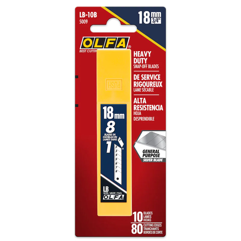 Olfa 18mm Heavy-Duty Silver Snap-Off Blades