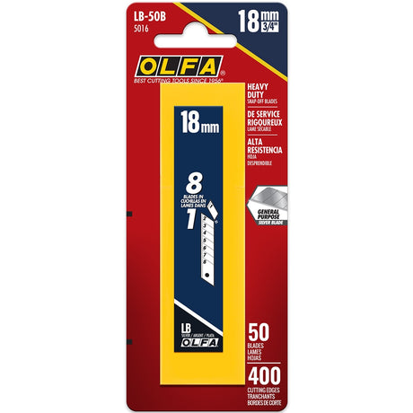 Olfa 18mm Heavy-Duty Silver Snap-Off Blades