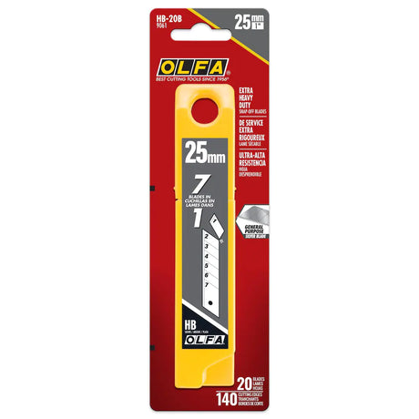 Olfa 25mm Super Heavy-Duty Silver Snap-Off Blades