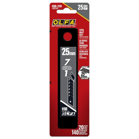 Olfa 25mm Super Heavy-Duty Ultra-Sharp Black Snap-Off Blades